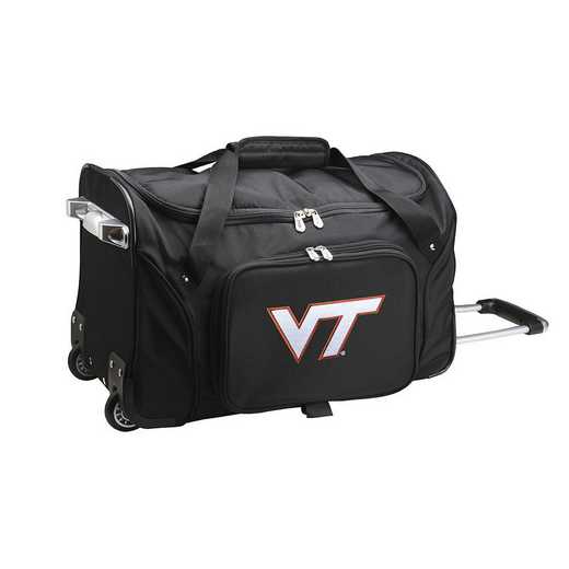 CLVTL401: NCAA Virginia Tech Hokies 22IN WHLD Duffel Nylon Bag